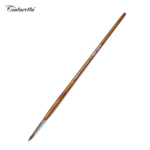 Pennello Serie 400 Pennello tondo, pelo martora kolinsky, manico lungo N. 4 Tintoretto