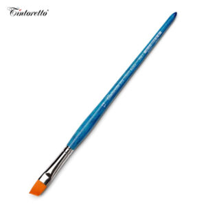 Pennello Serie 912 piatto angolare, sintetico ambra, manico corto N. 8 Tintoretto