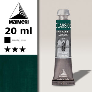 321 - Verde ftalo 20 ML Colori Olio Classico Maimeri