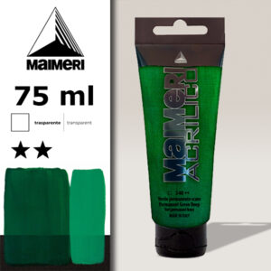 340 - Verde permanente scuro 75 ML Acrilico Maimeri