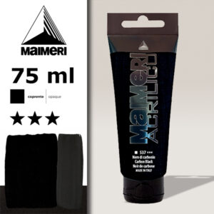 537 - Nero di carbonio 75 ML Acrilico Maimeri