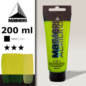 320 - Verde Permanente Giallastro 200 ML Acrilico Maimeri
