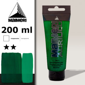 340 - Verde Permanente  Scuro 200 ML Acrilico Maimeri