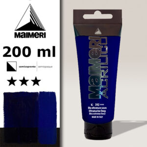 392 - Blu Oltremare Scuro 200 ML Acrilico Maimeri