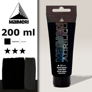 537 - Nero Di Carbonio 200 ML Acrilico Maimeri