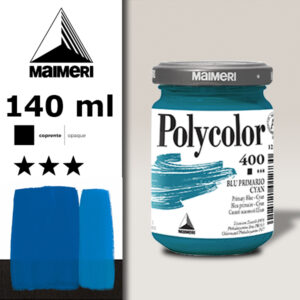 400 - Blu Primario Cyan 140 ML Acrilico Polycolor Maimeri