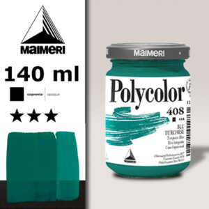 408 - Blu Turchese 140 ML Acrilico Polycolor Maimeri