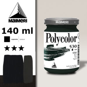530 - Nero 140 ML Acrilico Polycolor Maimeri