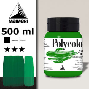 305 - Verde Brillante scuro 500 ML Acrilico Polycolor Maimeri