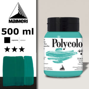 408 - Blu Turchese 500 ML Acrilico Polycolor Maimeri