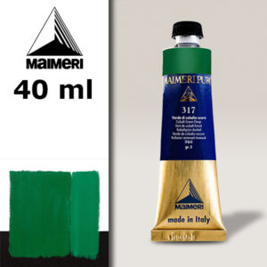 317 - Verde di cobalto scuro 40 ML Colore Olio Puro Maimeri