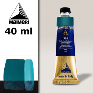 318 - Verde di cobalto bluastro 40 ML Colore Olio Puro Maimeri