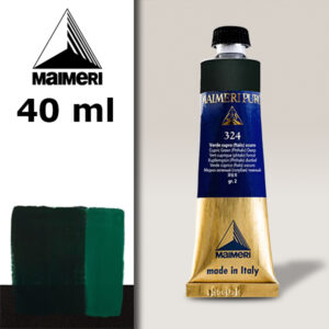 324 - Verde cupro (ftalo) scuro 40 ML Colore Olio Puro Maimeri
