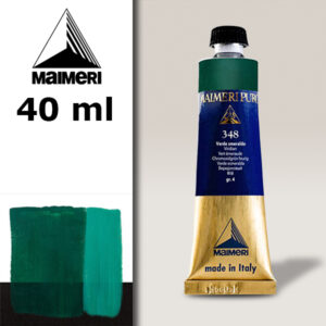 348 - Verde smeraldo 40 ML Colore Olio Puro Maimeri