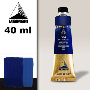374 - Blu di cobalto scuro 40 ML Colore Olio Puro Maimeri