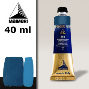381 - Blu di cobalto verdastro 40 ML Colore Olio Puro Maimeri
