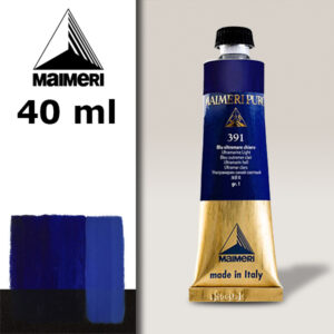 391 - Blu oltremare chiaro 40 ML Colore Olio Puro Maimeri