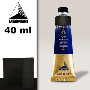 537 - Nero di carbonio 40 ML Colore Olio Puro Maimeri