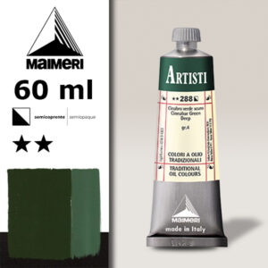 288 - Cinabro verde scuro 60 ML Colori Olio Artisti Maimeri