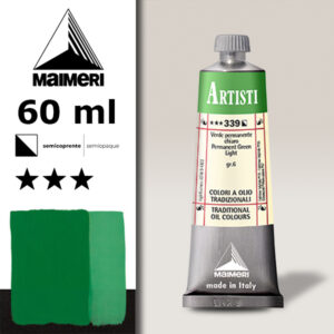 339 - Verde permanente chiaro 60 ML Colori Olio Artisti Maimeri