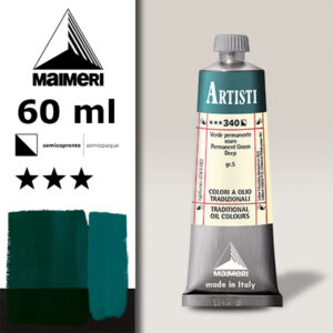 340 - Verde permanente scuro 60 ML Colori Olio Artisti Maimeri