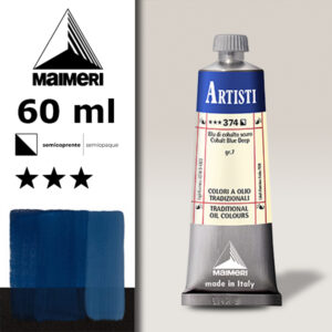 374 - Blu di cobalto scuro 60 ML Colori Olio Artisti Maimeri