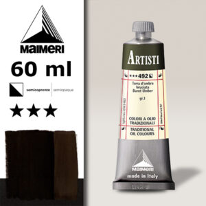 492 - Terra d'ombra bruciata 60 ML Colori Olio Artisti Maimeri