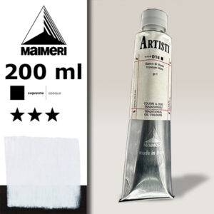 018 - Bianco di titanio 200 ML Colori Olio Artisti Maimeri