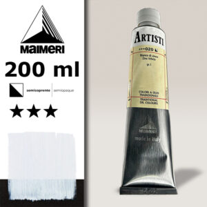 020 - Bianco di zinco 200 ML Colori Olio Artisti Maimeri