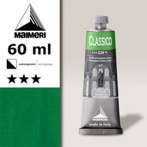339 - Verde permanente chiaro 60 ML Colori Olio Classico Maimeri
