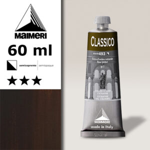 493 - Terra d'ombra naturale 60 ML Colori Olio Classico Maimeri