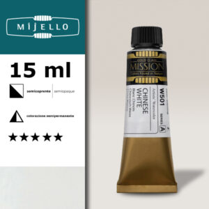 501 - Bianco cinese S1 - Acquerello 15 ML Mijello Mission Gold