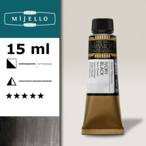 502 - Nero avorio S1 - Acquerello 15 ML Mijello Mission Gold