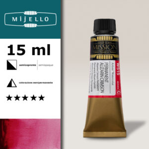 515 - Cremisi di alizarina permanente S3 - Acquerello 15 ML Mijello Mission Gold