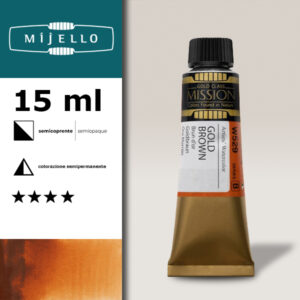 529 - Marrone oro S2 - Acquerello 15 ML Mijello Mission Gold
