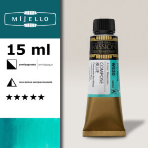 530 - Blu compose S1 - Acquerello 15 ML Mijello Mission Gold