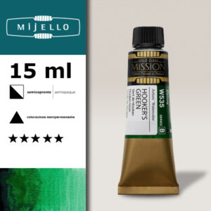 535 - Verde di Hooker S2 - Acquerello 15 ML Mijello Mission Gold
