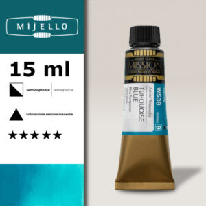 538 - Blu turchese S2 - Acquerello 15 ML Mijello Mission Gold