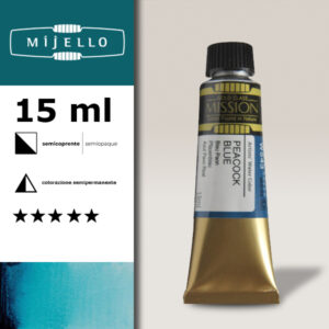 543 - Blu pavone S4 - Acquerello 15 ML Mijello Mission Gold