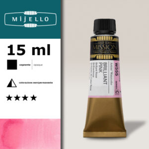 555 - Rosa brillante S3 - Acquerello 15 ML Mijello Mission Gold