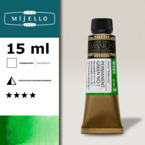585 - Verde permanente n.1 S2 - Acquerello 15 ML Mijello Mission Gold