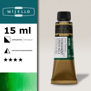 586 - Verde permanente n.2 S2 - Acquerello 15 ML Mijello Mission Gold