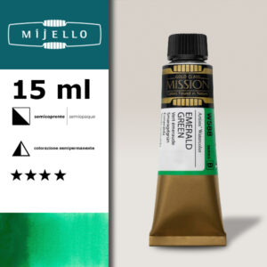 588 - Verde smeraldo S2 - Acquerello 15 ML Mijello Mission Gold