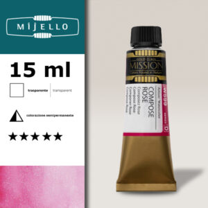 599 - Rosa compose S4 - Acquerello 15 ML Mijello Mission Gold