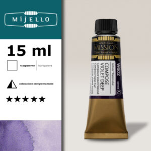 602 - Violetto scuro compose S3 - Acquerello 15 ML Mijello Mission Gold