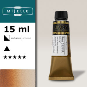 606 - Terra di Siena naturale n.2 S1 - Acquerello 15 ML Mijello Mission Gold