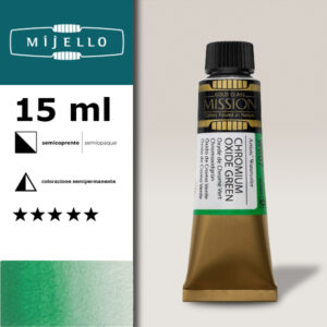 607 - Verde ossido di cromo S4 - Acquerello 15 ML Mijello Mission Gold