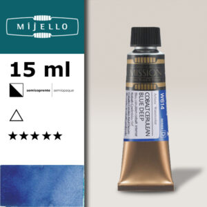614 - Blu di cobalto ceruleo scuro S4 - Acquerello 15 ML Mijello Mission Gold