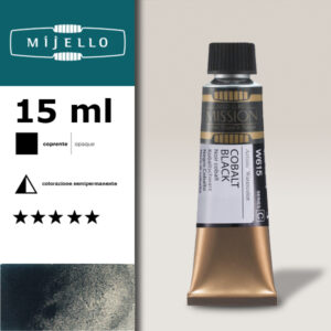 615 - Nero di cobalto S3 - Acquerello 15 ML Mijello Mission Gold