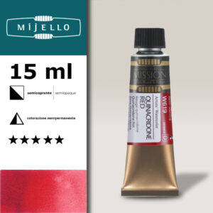 619 - Rosso di quinacridone S4 - Acquerello 15 ML Mijello Mission Gold